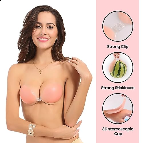 Sticky Bras for Women Stapless Bras Invisible Lift Up Bra Push Up